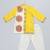Mustard yellow white printed cotton Men Kurta Set