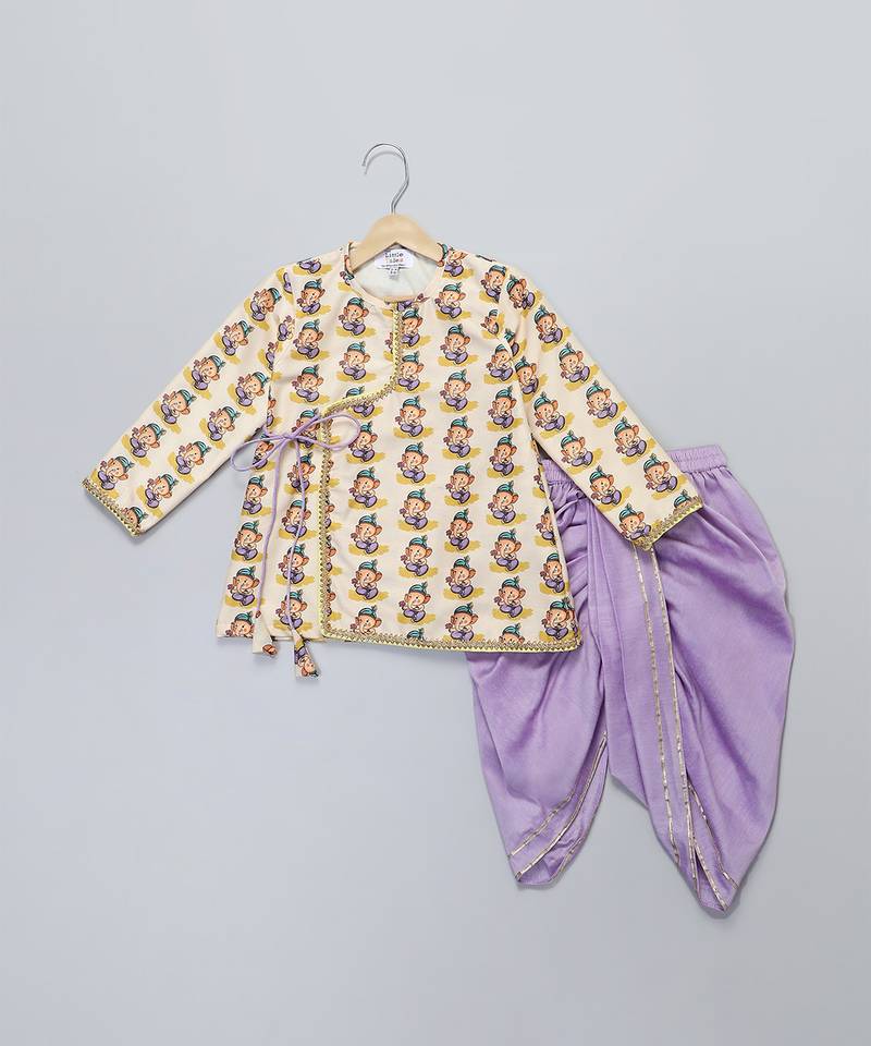 maroon cotton silk printed kurta set