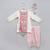 Off white printed cotton dhoti kurta set