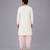 Off white printed cotton dhoti kurta set