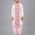 Off white printed cotton dhoti kurta set