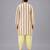 Off white printed cotton silk yellow Men dhoti Kurta Set