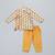 Off white printed cotton kurta set