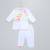 White heart printed cotton Men Kurta Set
