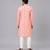 Peach embroidered cotton kurta set