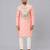 Peach embroidered cotton kurta set