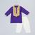indigo purple cotton embroidered kurta set 
