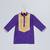 indigo purple cotton embroidered kurta set 
