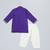 indigo purple cotton embroidered kurta set 