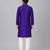 indigo purple cotton embroidered kurta set 