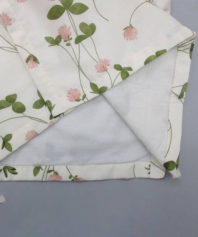 Off white printed cotton silk kurta set