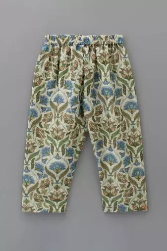 Multicolor printed cotton silk kurta set