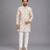 White embroidered cotton silk bandhgala set
