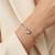  925 Sterling Silver and Rose Gold Heart Crystal Bracelet for Women