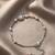  925 Sterling Silver and Rose Gold Heart Crystal Bracelet for Women