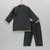 black embroidered cotton men kurta set