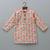 Rose pink printed cotton silk kurta set