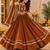 Chocolate brown  roman silk  lehenga choli for festive wear