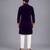 royal purple embroidered velvet men kurta set