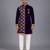 royal purple embroidered velvet men kurta set