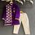 royal purple embroidered velvet men kurta set