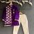 royal purple embroidered velvet men kurta set