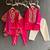 pink embroidered cotton silk kurta set for men