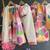 white cotton silk multicolor printed kurta set