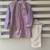 Purple embroidered cotton silk Men Kurta Set