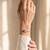 925 sterling Silver Crystal Square Design Bangle Bracelet for Women