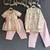 Pink printed cotton silk kurta set
