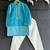 Turquoise blue embroidered cotton silk Men Kurta Set