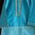 Turquoise blue embroidered cotton silk Men Kurta Set