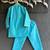 Turquoise blue embroidered cotton silk Men Kurta Set