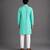 Blue woven cotton silk kurta set