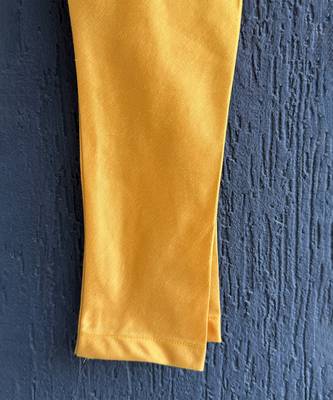 Mustard yellow embroidered cotton silk bandhgala set 6