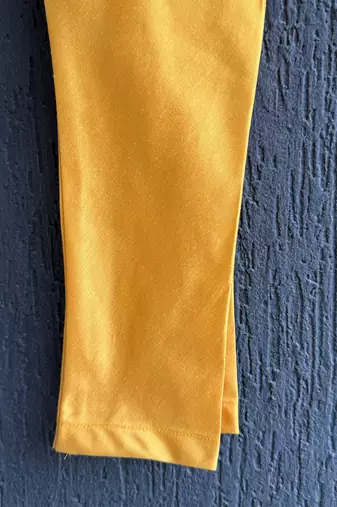 Mustard yellow embroidered cotton silk bandhgala set