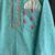 Aqua blue printed cotton silk Men Kurta Set