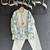 Off white printed cotton silk kurta set