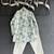 Off white printed cotton silk kurta set