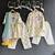 Off white printed cotton silk kurta set
