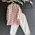 Off white purple printed cotton silk Men Kurta Set
