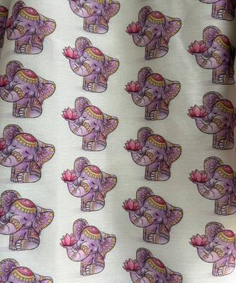 Off white purple printed cotton silk Men Kurta Set 6