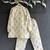 Off white printed cotton silk kurta set