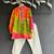 multicolor printed cotton silk men kurta set