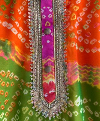 multicolor printed cotton silk men kurta set 4
