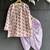 Off white purple printed cotton silk Men dhoti Kurta Set