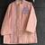 Peach pink printed cotton silk Men Kurta Set