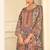 Blue crepe silk digital print suits full stitched free size upto 44
