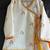 ivory white printed cotton silk men dhoti kurta set